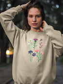 Wild Flowers Ii. Sweatshirt -Girija Kulkarni Designs