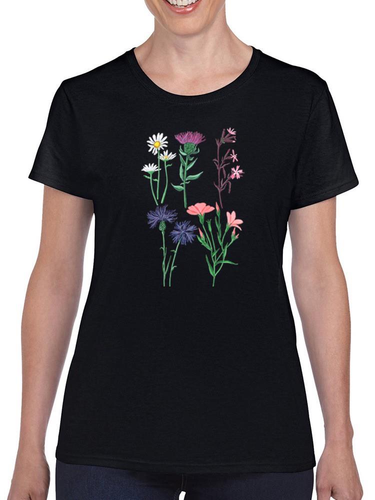 Wild Flowers Ii. T-shirt -Girija Kulkarni Designs