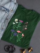Wild Flowers Ii. T-shirt -Girija Kulkarni Designs