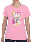 White Nuthatch. T-shirt -Girija Kulkarni Designs