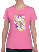 White Nuthatch. T-shirt -Girija Kulkarni Designs