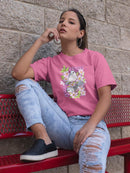 White Nuthatch. T-shirt -Girija Kulkarni Designs