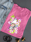 White Nuthatch. T-shirt -Girija Kulkarni Designs