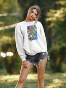 Red Inal Cute. Sweatshirt -Girija Kulkarni Designs