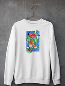 Red Inal Cute. Sweatshirt -Girija Kulkarni Designs