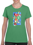 Red Inal Cute. T-shirt -Girija Kulkarni Designs