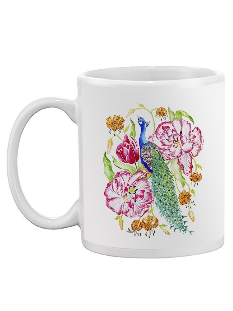 Peacock In Spring Mug -Girija Kulkarni Designs
