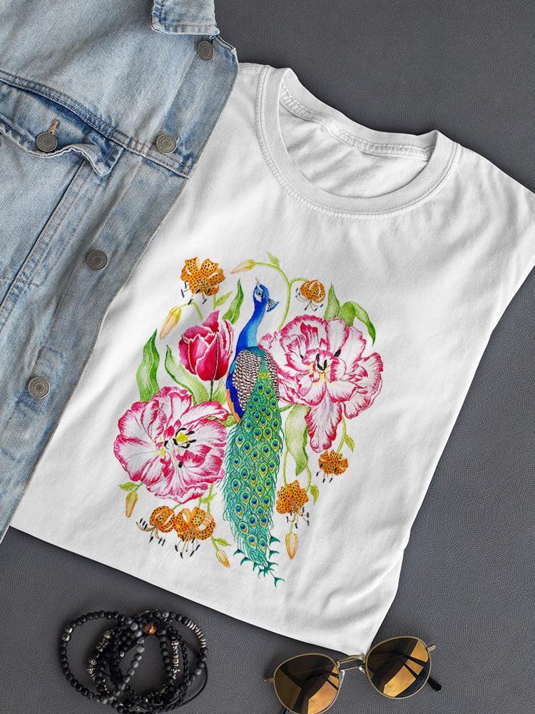 Peacock In Spring. T-shirt -Girija Kulkarni Designs