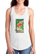 Robin On Mushroom. T-shirt -Girija Kulkarni Designs