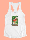 Robin On Mushroom. T-shirt -Girija Kulkarni Designs