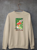 Robin On Mushroom. Sweatshirt -Girija Kulkarni Designs