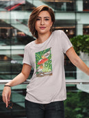 Robin On Mushroom. T-shirt -Girija Kulkarni Designs