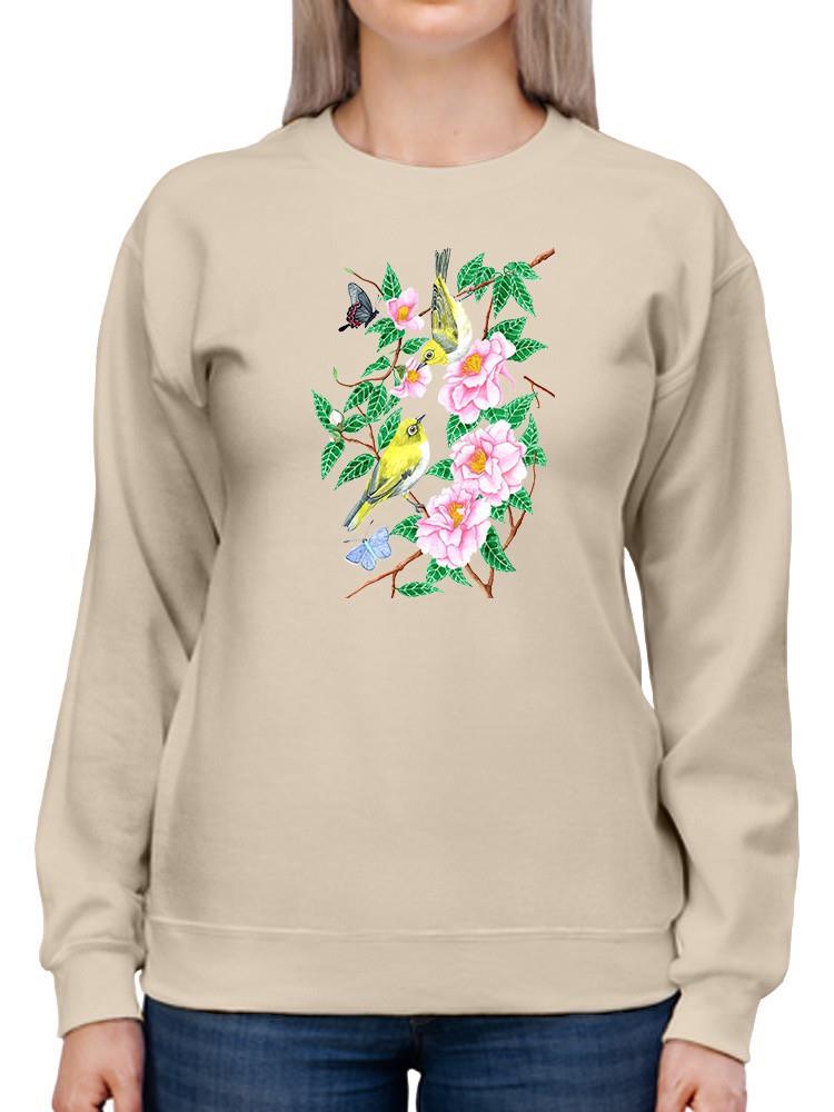 In The Pink Bloom. Sweatshirt -Girija Kulkarni Designs