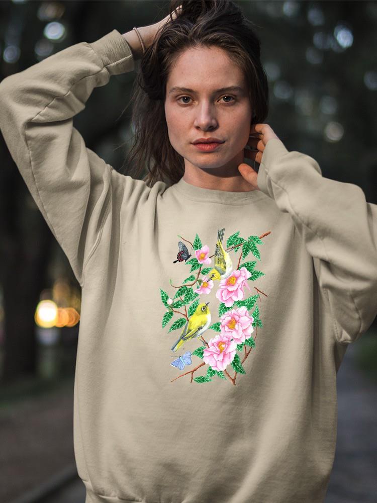 In The Pink Bloom. Sweatshirt -Girija Kulkarni Designs