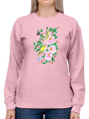In The Pink Bloom. Sweatshirt -Girija Kulkarni Designs