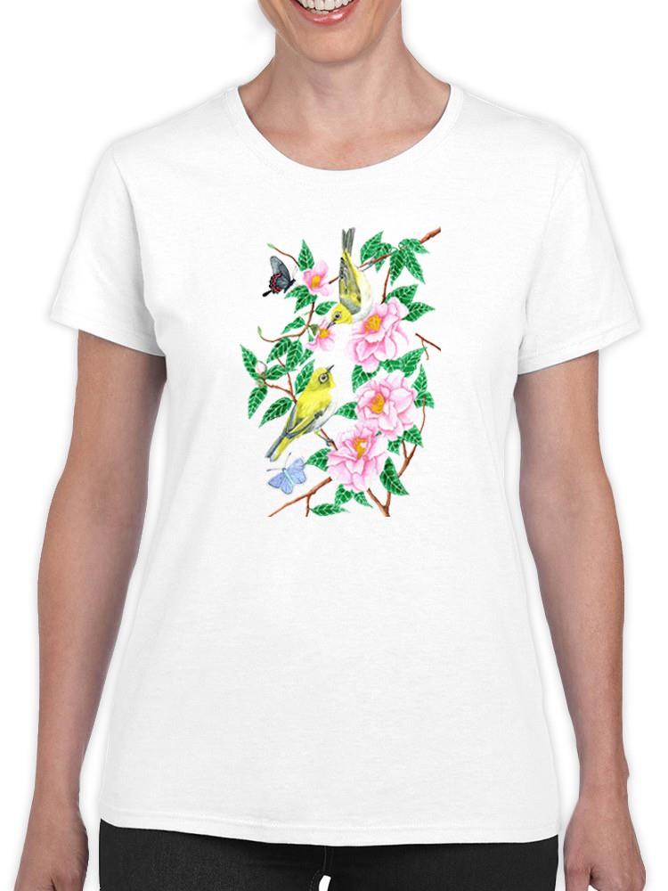 In The Pink Bloom. T-shirt -Girija Kulkarni Designs
