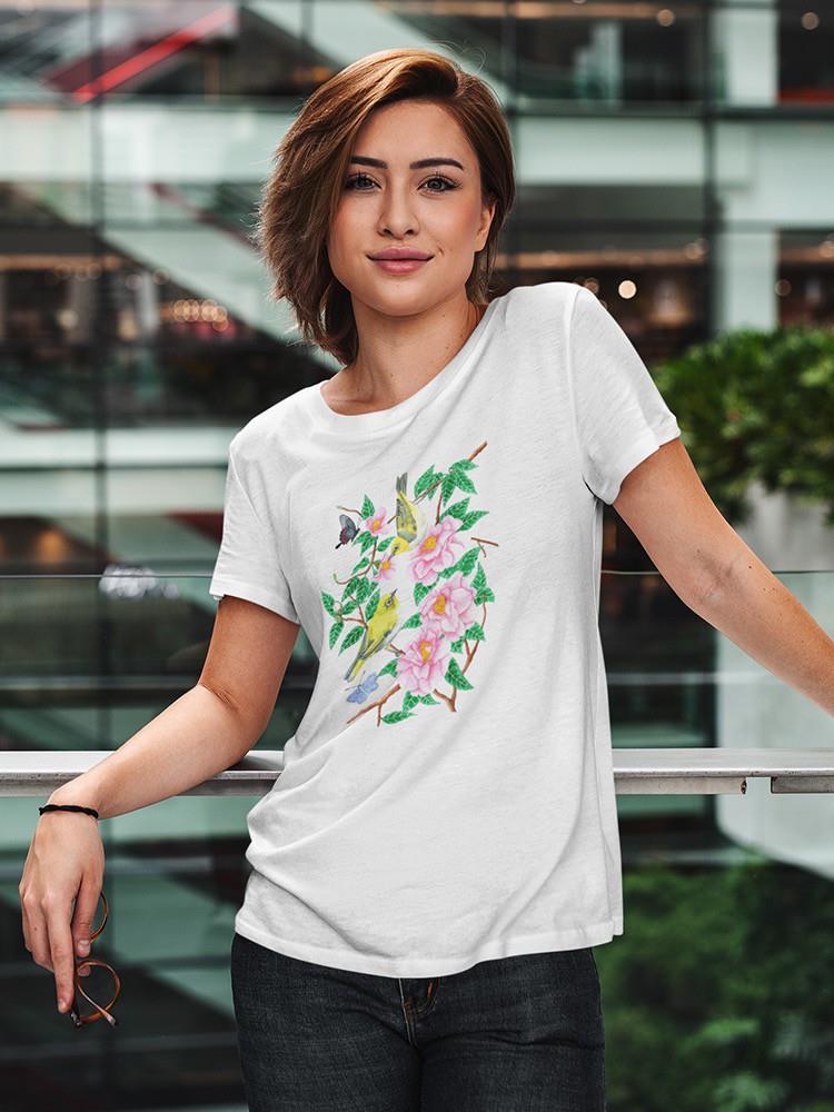 In The Pink Bloom. T-shirt -Girija Kulkarni Designs