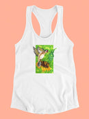 Goldfinch And Sunflower. T-shirt -Girija Kulkarni Designs