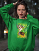 Goldfinch And Sunflower. Sweatshirt -Girija Kulkarni Designs