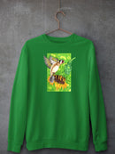Goldfinch And Sunflower. Sweatshirt -Girija Kulkarni Designs