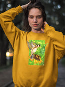 Goldfinch And Sunflower. Sweatshirt -Girija Kulkarni Designs