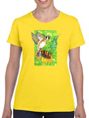 Goldfinch And Sunflower. T-shirt -Girija Kulkarni Designs