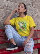 Goldfinch And Sunflower. T-shirt -Girija Kulkarni Designs