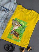 Goldfinch And Sunflower. T-shirt -Girija Kulkarni Designs