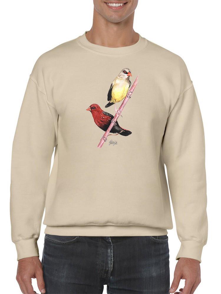 Finch Birds Sweatshirt -Girija Kulkarni Designs