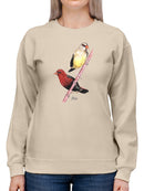 Finch Birds Sweatshirt -Girija Kulkarni Designs