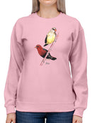Finch Birds Sweatshirt -Girija Kulkarni Designs