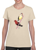 Finch Birds T-shirt -Girija Kulkarni Designs