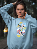 Bullfinch In Snow Ii Sweatshirt -Girija Kulkarni Designs