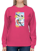 Bullfinch In Snow Ii Sweatshirt -Girija Kulkarni Designs