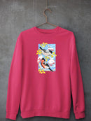 Bullfinch In Snow Ii Sweatshirt -Girija Kulkarni Designs