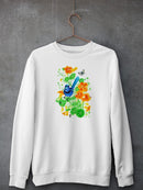 Bright Blue. Sweatshirt -Girija Kulkarni Designs