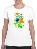 Bright Blue. T-shirt -Girija Kulkarni Designs