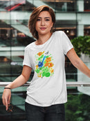 Bright Blue. T-shirt -Girija Kulkarni Designs