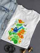 Bright Blue. T-shirt -Girija Kulkarni Designs