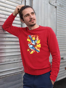 Bluejays In Maple. Sweatshirt -Girija Kulkarni Designs