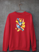 Bluejays In Maple. Sweatshirt -Girija Kulkarni Designs