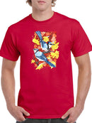 Bluejays In Maple. T-shirt -Girija Kulkarni Designs
