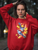 Bluejays In Maple. Sweatshirt -Girija Kulkarni Designs