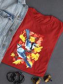 Bluejays In Maple. T-shirt -Girija Kulkarni Designs