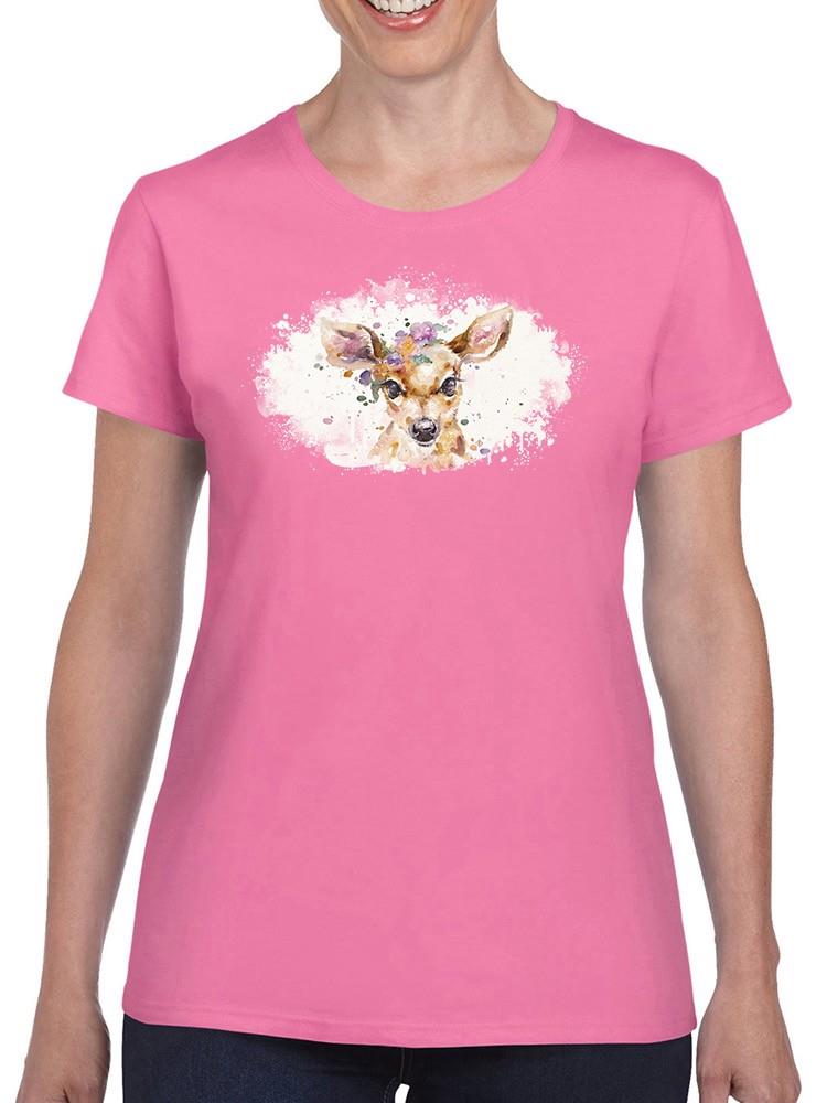 Little Deer Watercolor T-shirt -Sillier Than Sally Designs