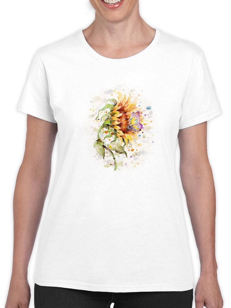 Sunnflowers And Butterflies T-shirt -Sillier Than Sally Designs