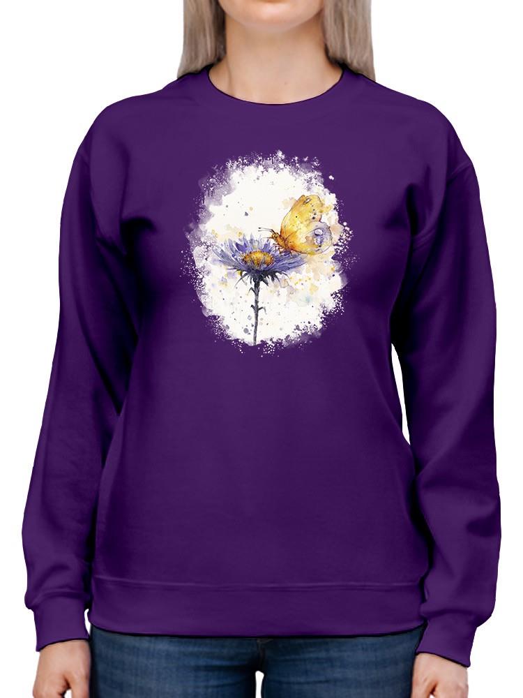 Flowers And Flutters Sweatshirt -Sillier Than Sally Designs