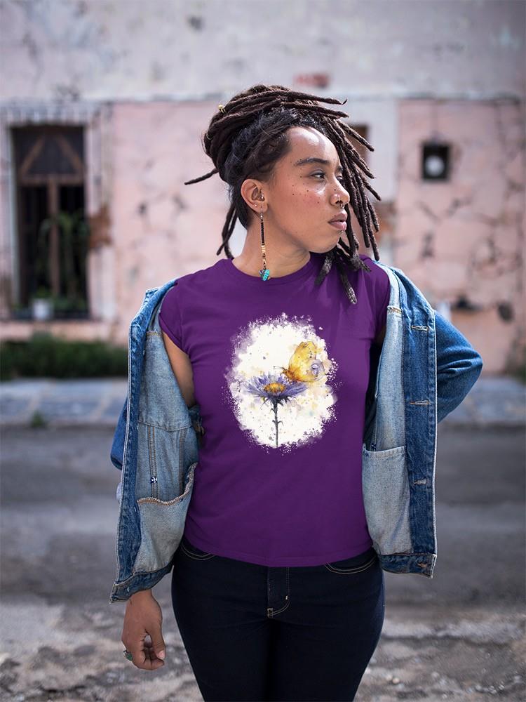 Flowers And Flutters T-shirt -Sillier Than Sally Designs