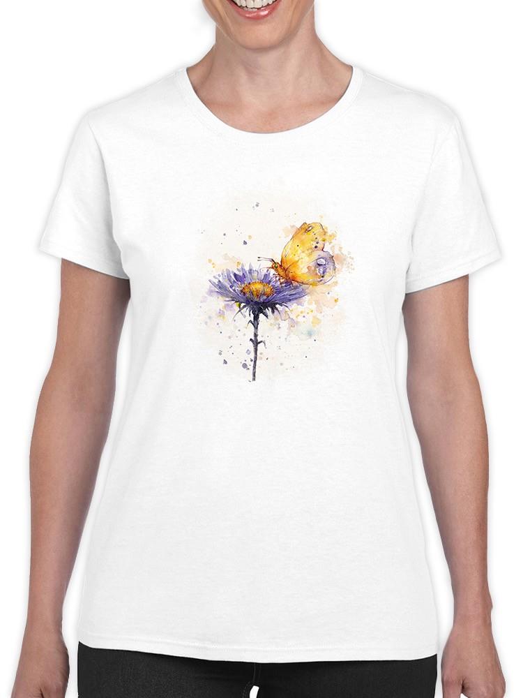 Flowers And Flutters T-shirt -Sillier Than Sally Designs