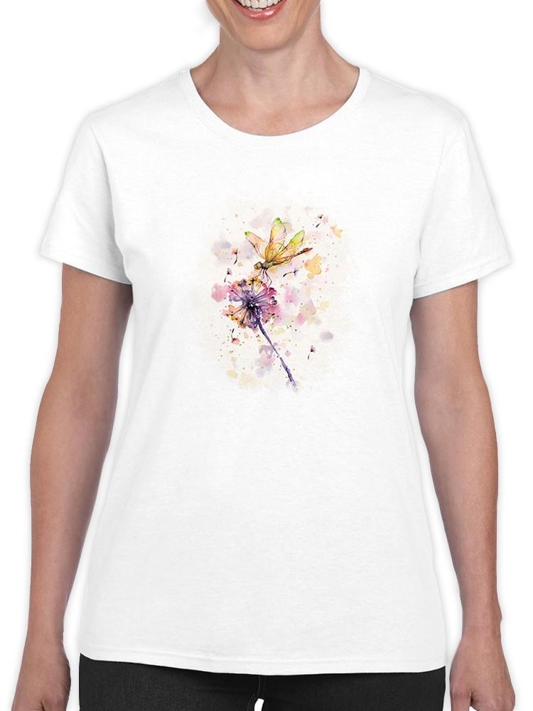 Dragonfly And Dandelion T-shirt -Sillier Than Sally Designs